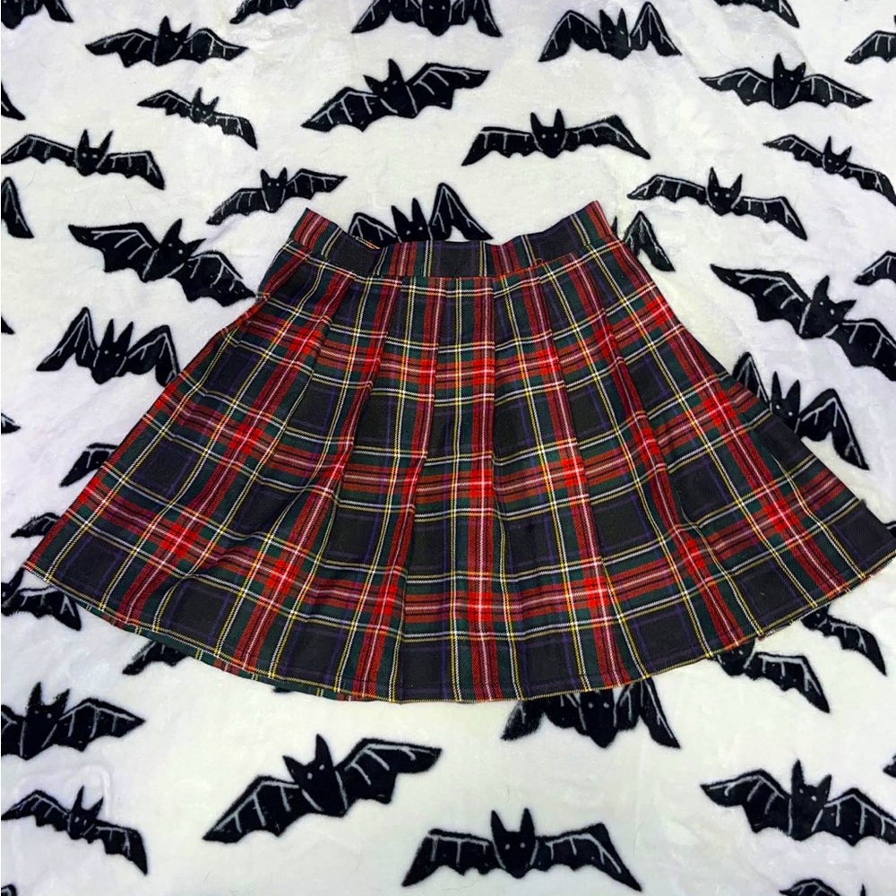 Plaid Pleated Skirt - Size XS